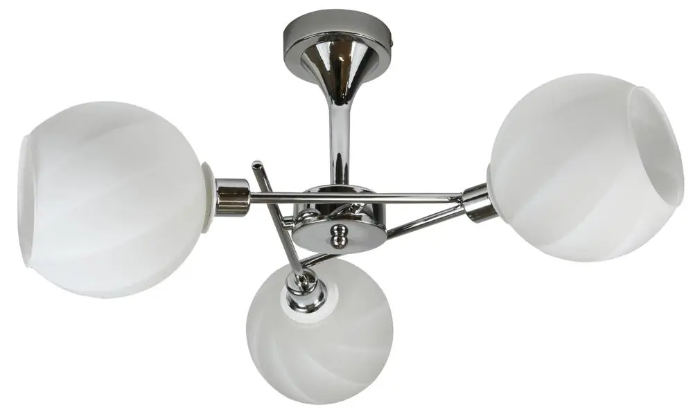 Suspension RAUL — 3×E27, chrome, blanc shade