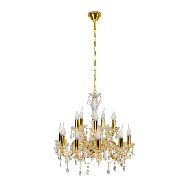 Suspension MARIA TERESA — 12×E14, doré