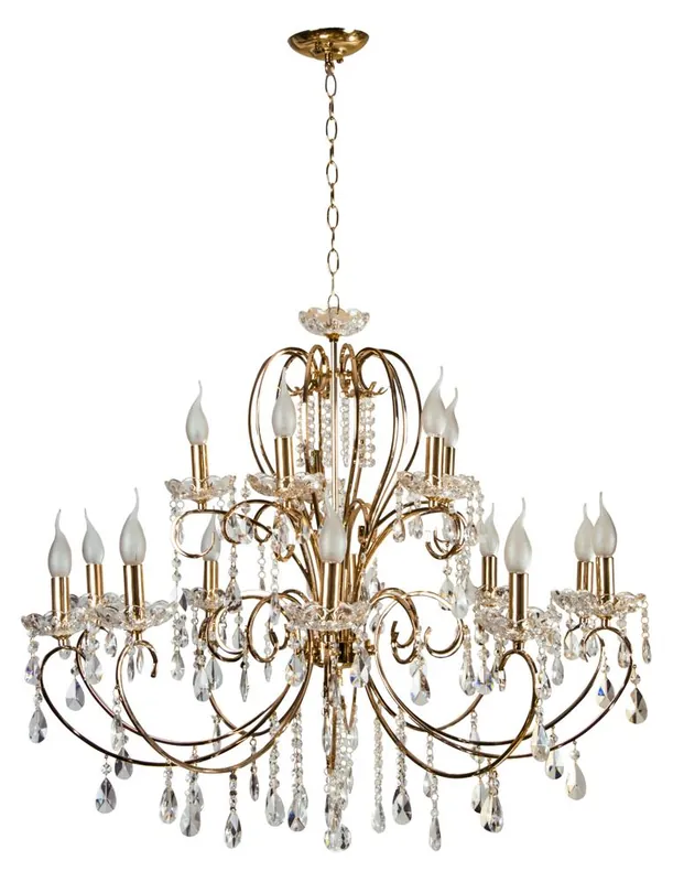 Suspension AURORA 10 — 15×E14, doré