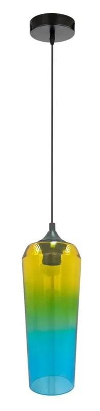 Suspension EOL — 1×E27, jaune and vert