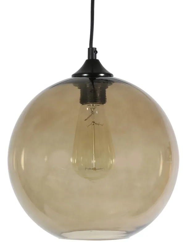 Suspension EDISON 25 — 1×E27, marron