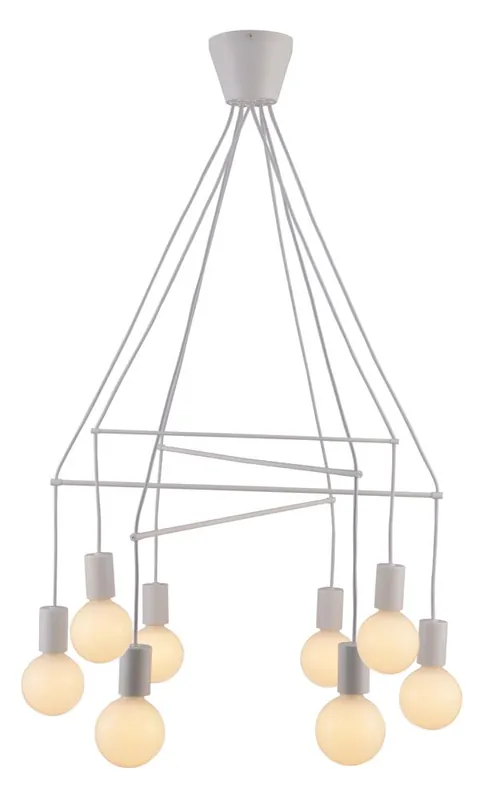 Suspension ALTO — 8×E27, mat blanc