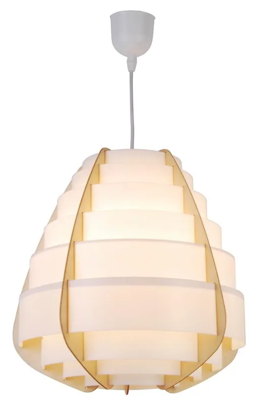 Suspension Japandi Style — 1×E27, beige