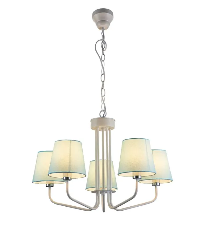 Suspension 5-LIGHT CHANDELIER YORK — 5×E14, blanc