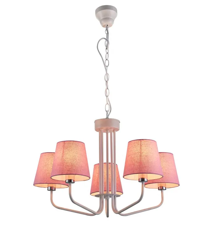 Suspension 5-LIGHT CHANDELIER YORK — 5×E14, blanc