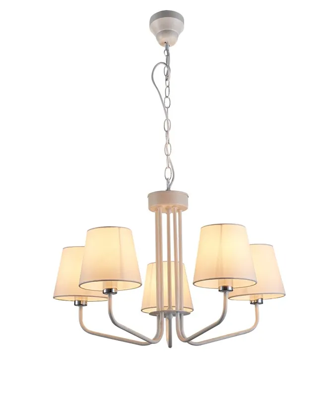 Suspension 5-LIGHT CHANDELIER YORK — 5×E14, blanc