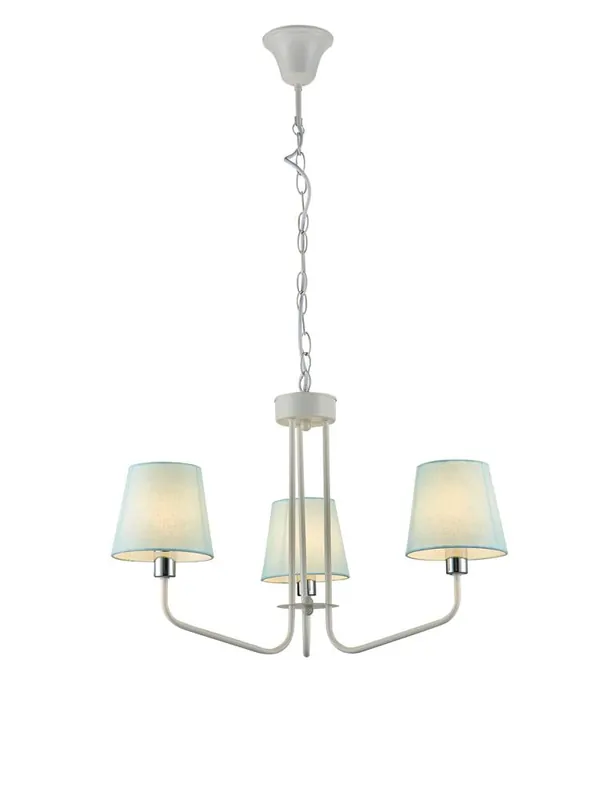 Suspension 3-LIGHT CHANDELIER YORK — 3×E14, blanc