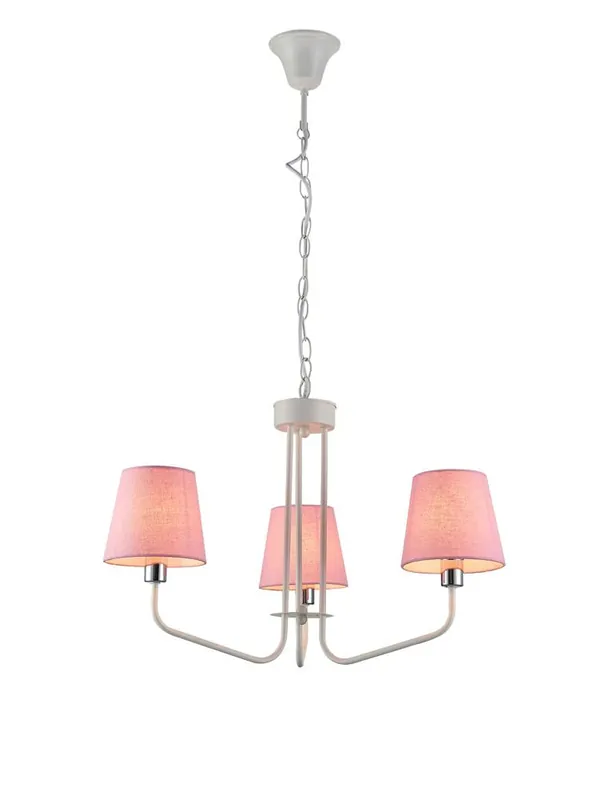 Suspension 3-LIGHT CHANDELIER YORK — 3×E14, blanc