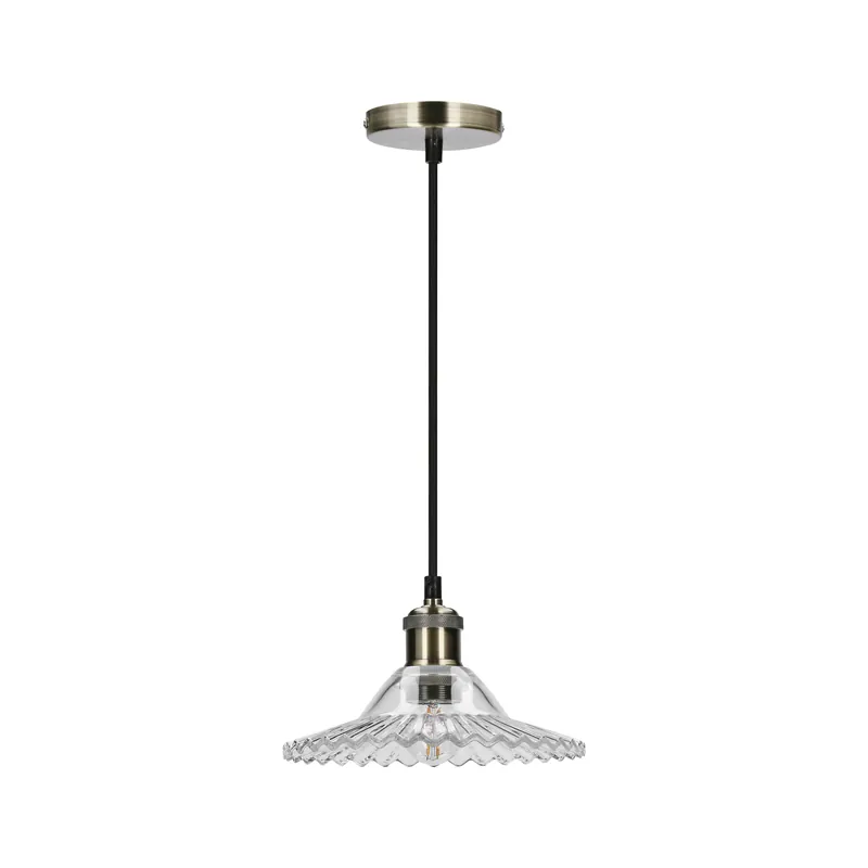 Suspension GENEVA — 1×E27, transparent