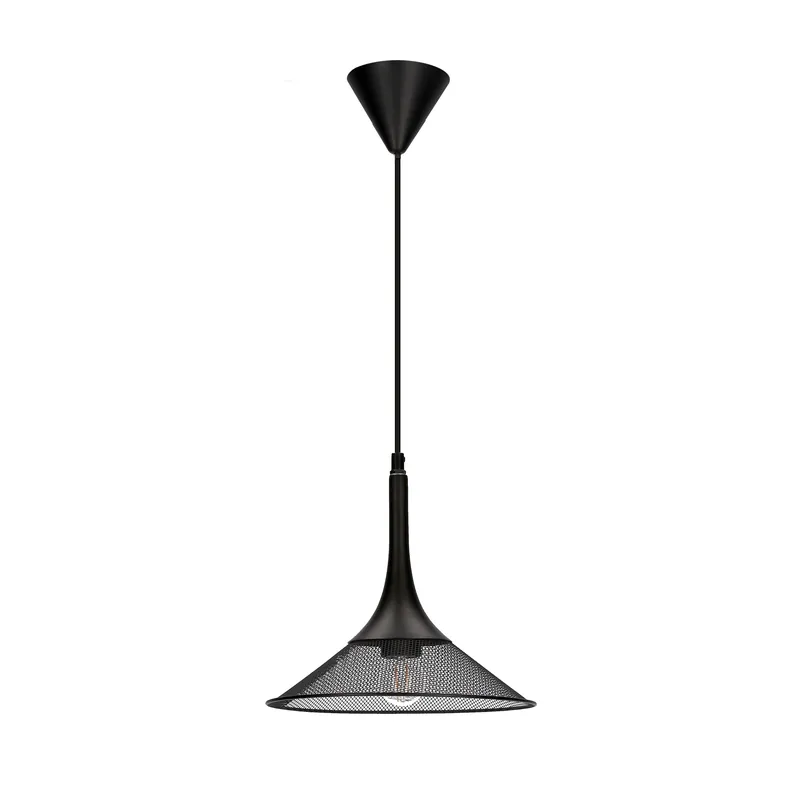 Suspension KIRUNA — 1×E27, noir