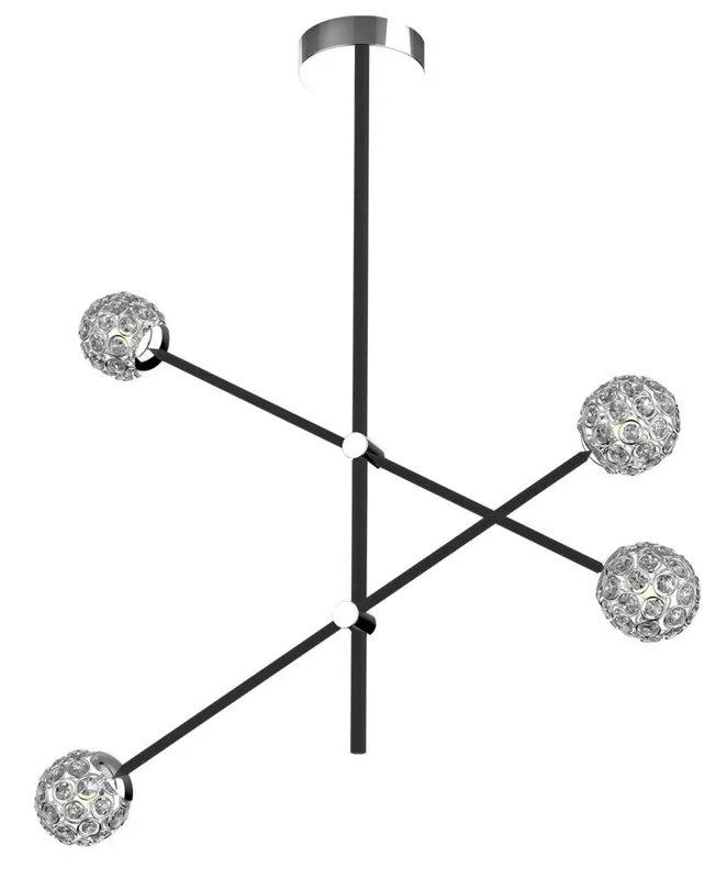 Suspension PAKSOS — 4×G9, noir