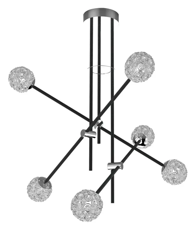 Suspension PAKSOS 6 — 6×G9, noir