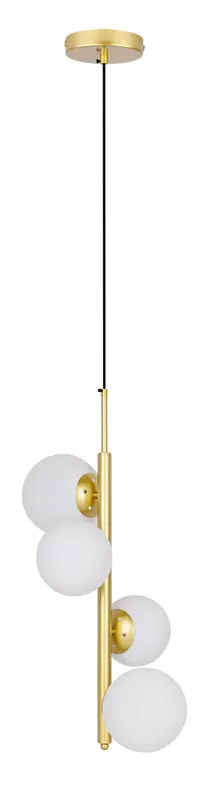 Suspension CORDEL — 4×G9, laiton