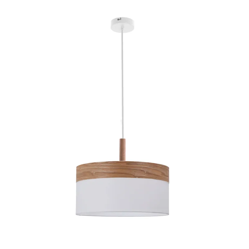 Suspension Orto hanging — 1×E27, blanc + wooden