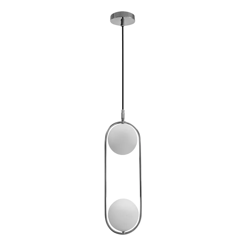 Suspension Cordel hanging lamp — 0×G9, argent