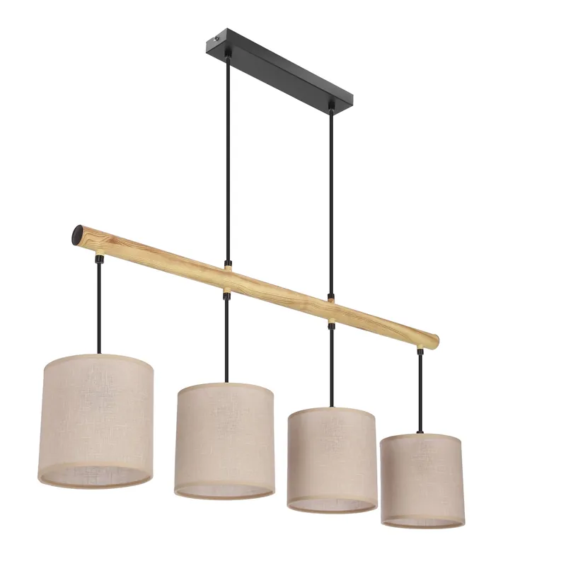 Suspension Combi hanging — 4×E27, noir