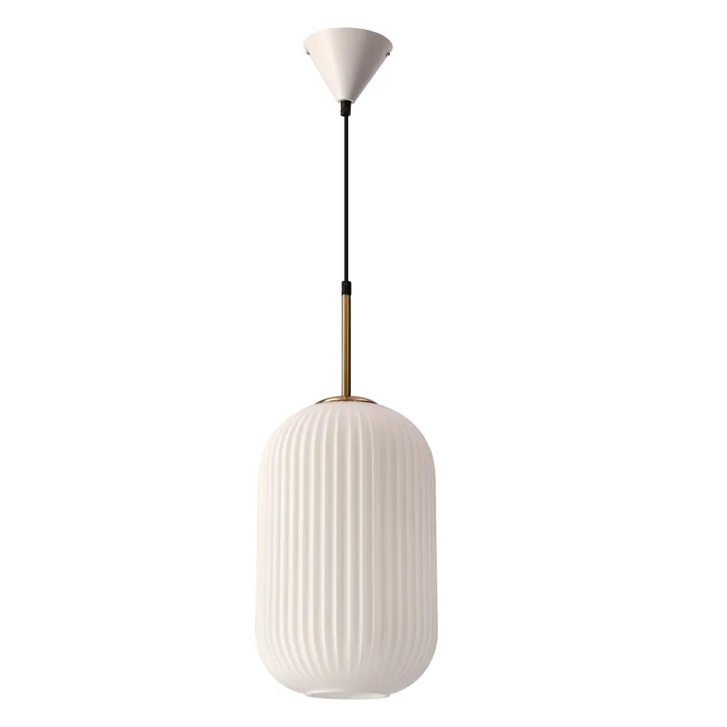 Suspension CRESTO — 1×E27, blanc and doré