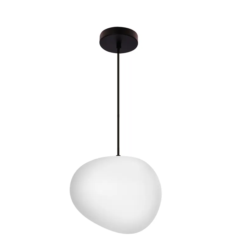 Suspension STONES — 1×E27, blanc et noir