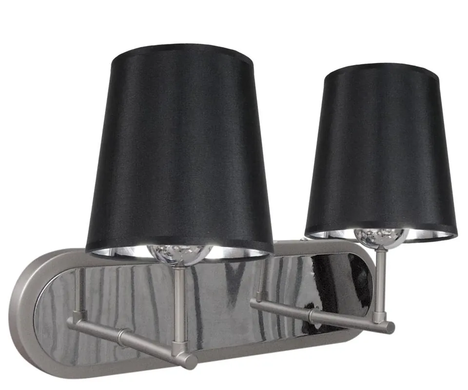 Applique murale MILONGA — 2×E27, satin, noir shade