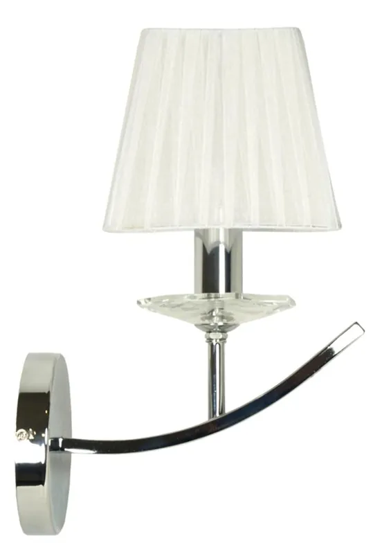 Applique murale VALinenCIA — 1×E14, chrome, blanc shade