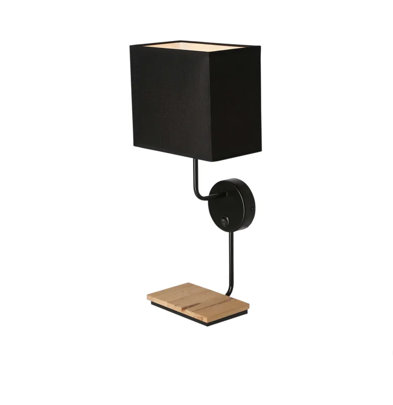 Applique murale KETO — 1×E14, noir