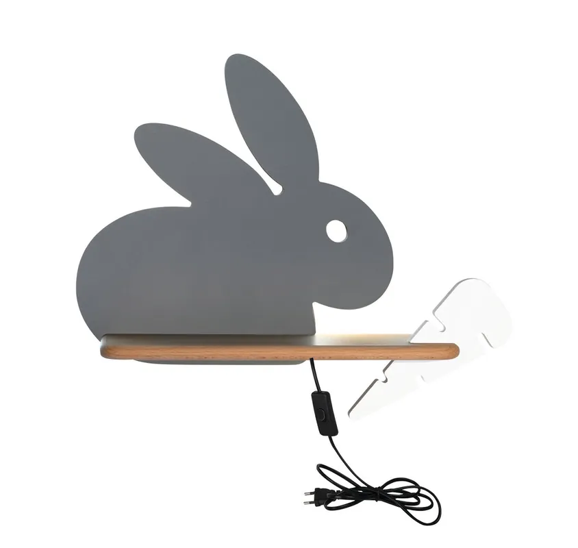 Applique murale RABIT — 1×kinkiet ścienny LED, gris