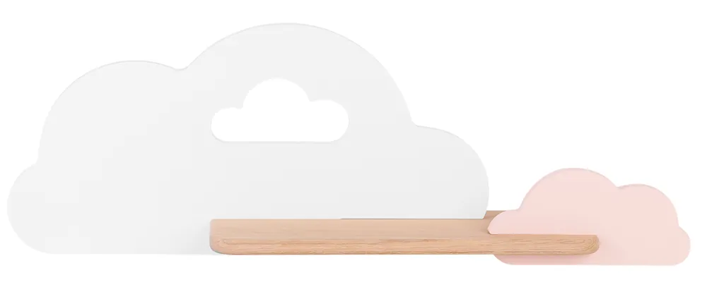 Applique murale CLOUD — 1× blanc + rose