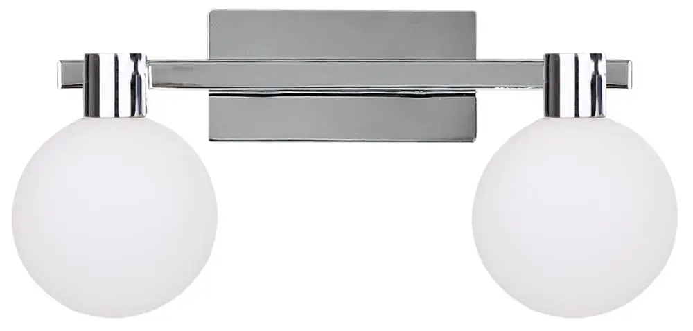 Applique murale MALDUS — 2×G9, chrome + blanc