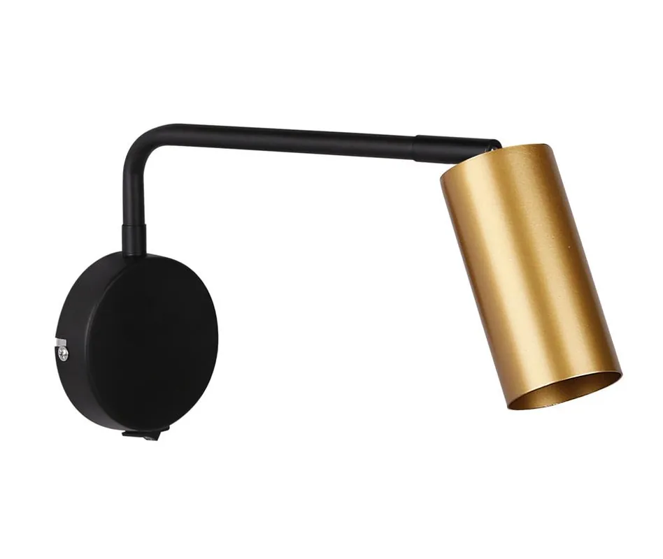 Applique murale TINA — 1×GU10, noir + doré