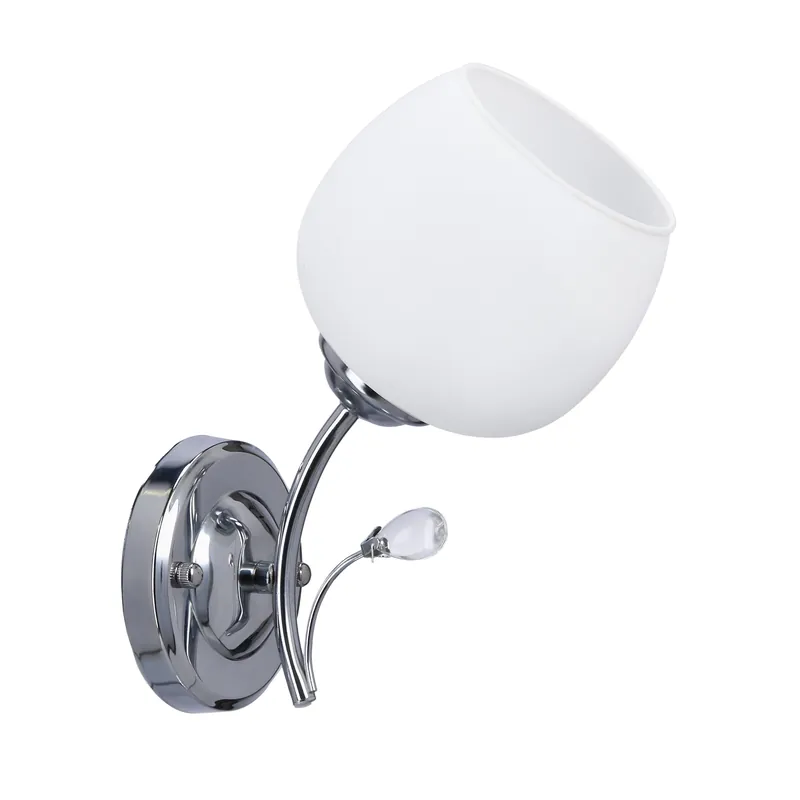 Applique murale Estar — 1×E27, chrome + blanc