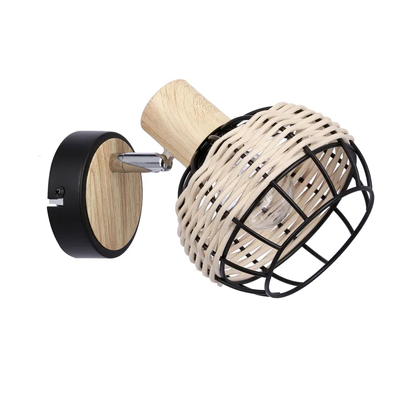 Applique murale Tajga — 1× noir + wooden