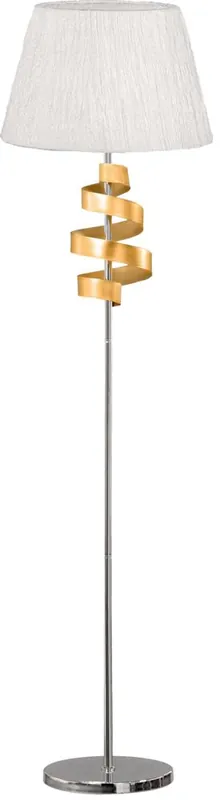 Lampadaire DENIS — 1×E27, chrome + doré