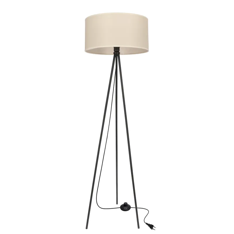 Lampadaire SHANTI — 1×E27, noir