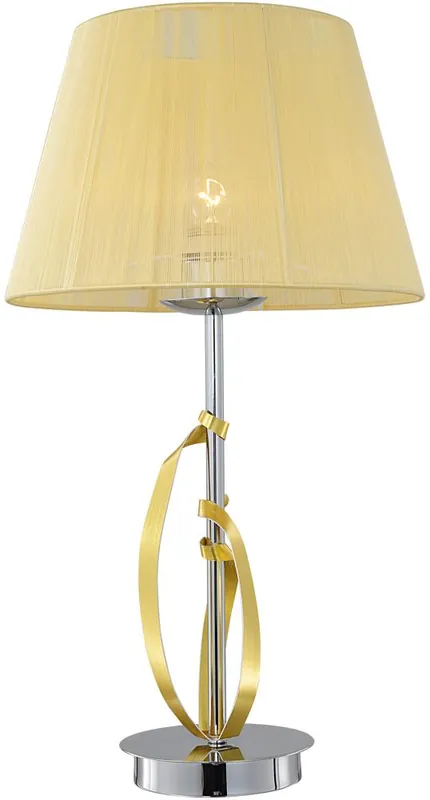 Lampe à poser DIVA — 1×E27, chrome + doré