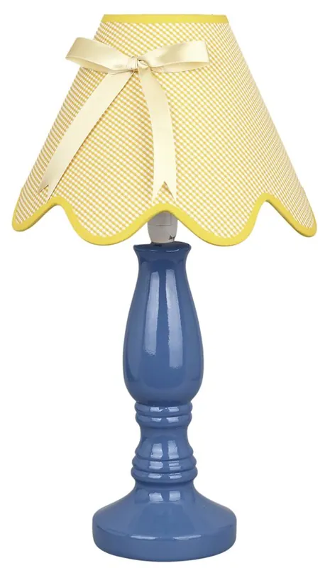 Lampe à poser LOLA — 1×E14, bleu et yellow