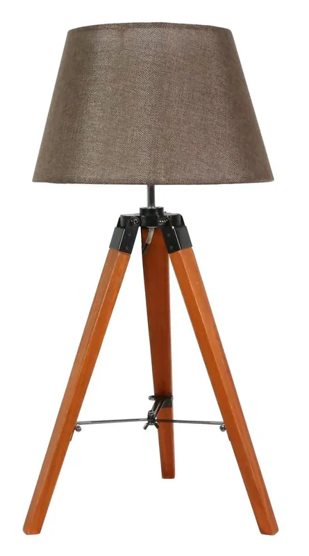 Lampe à poser LUGANO — 1×E27, marron