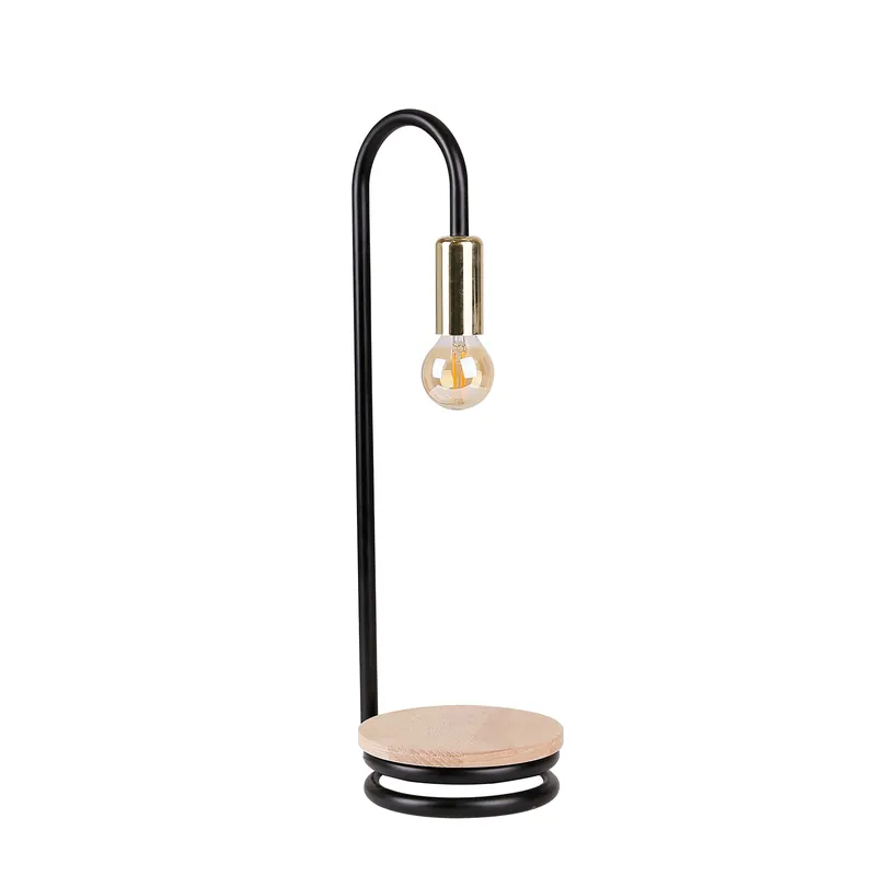 Lampe à poser ABI — 1×E14, noir + doré