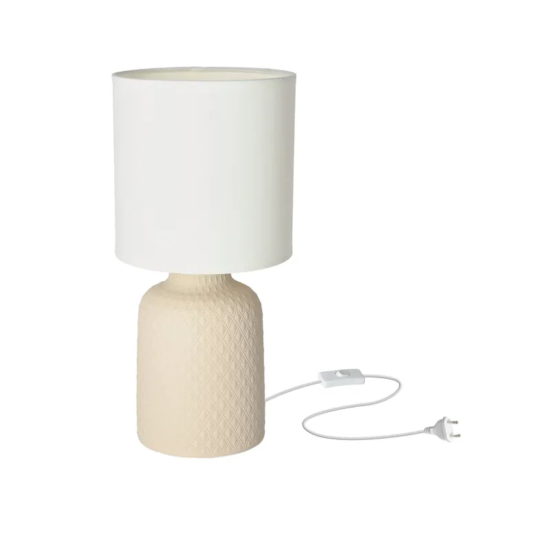 Lampe à poser INER — 1×E14, beige