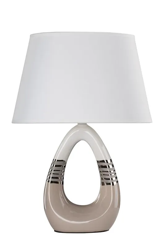 Lampe à poser ROMANO — 1×E27, beige