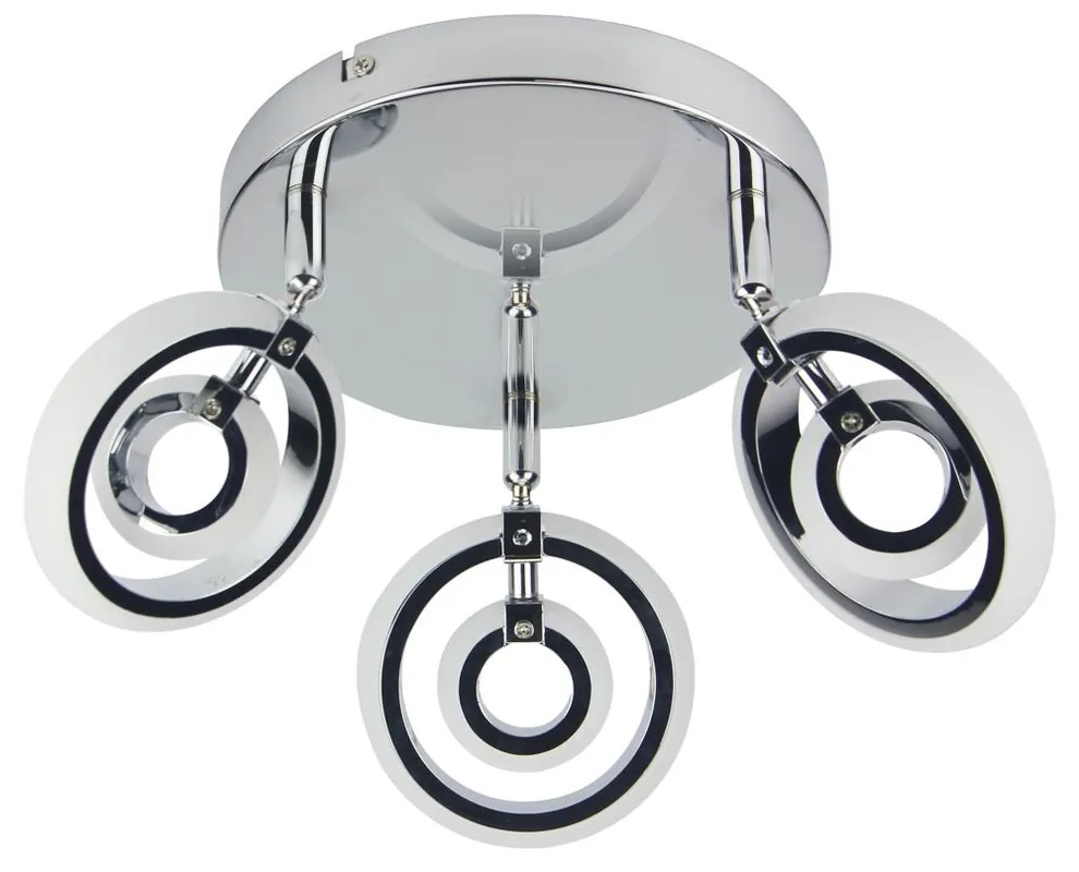 Plafonnier CELT — 3× chrome