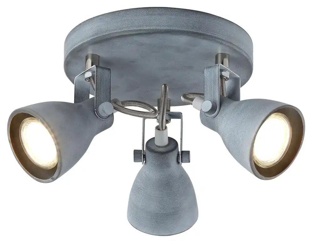 Plafonnier ASH — 3×GU10, mat gris