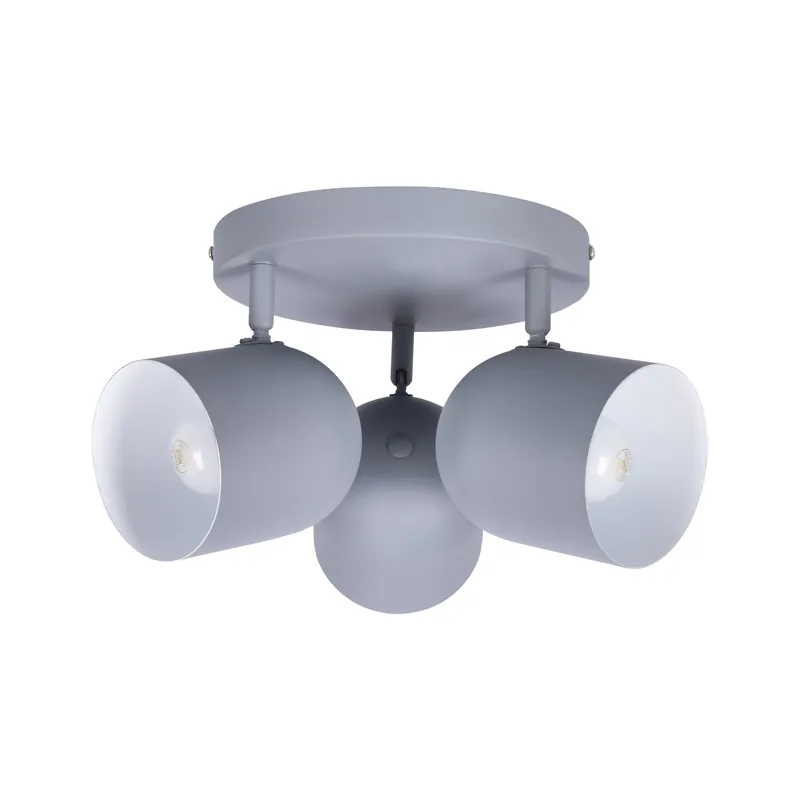 Plafonnier AZURO — 3×E27, mat gris