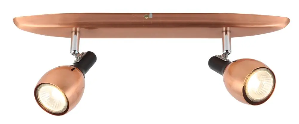 Plafonnier CROSS Spot — 2×GU10, cuivré