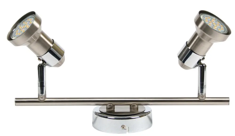 Plafonnier ARKON — 2×GU10, satiné nickel, chrome