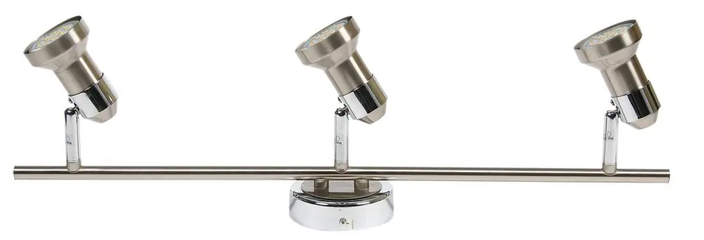 Plafonnier ARKON — 3×GU10, satiné nickel, chrome