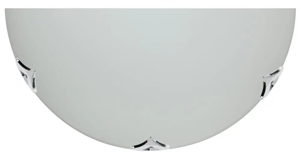 Plafonnier SARA — 1×E27, chrome + blanc