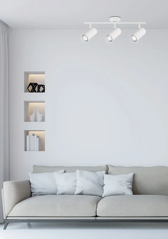 Plafonnier COLLY — 3×GU10, blanc