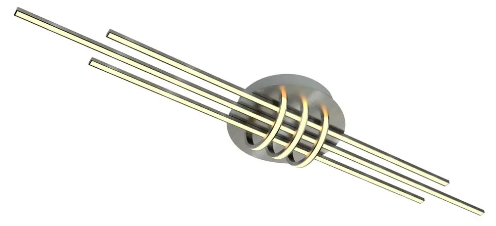 Plafonnier NAKSOS — 1× satiné nickel