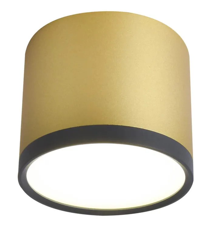 Plafonnier TUBE — 1× noir + doré