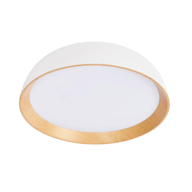 Plafonnier CALABRIA — 1× blanc + wooden
